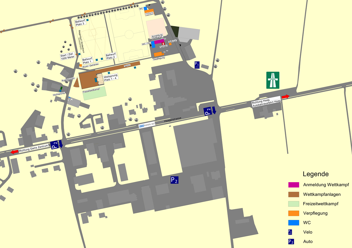 Situationsplan Pilgerbrunnen, Gams